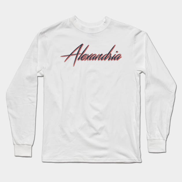 Alexandria City In USA Long Sleeve T-Shirt by PowelCastStudio